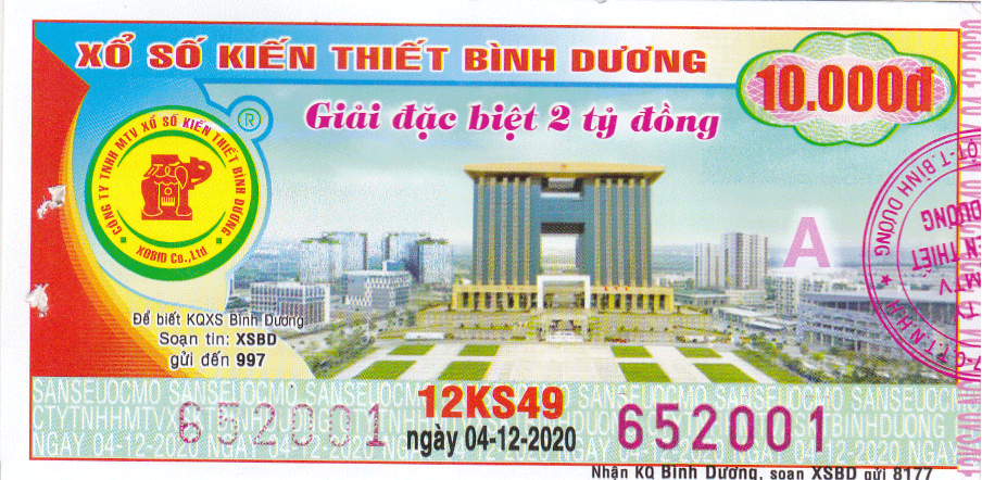 Vé số tỉnh Bình Dương