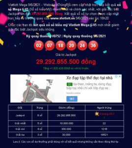 Tin trúng số Viettlot Mega 6/45 mới nhất ngày 9/6/2021