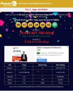 Tin tức trúng số Vietlott Power 6/55 mới nhất ngày 16/10/2021