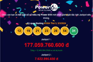 Jackpot 2 trúng thưởng lớn với giá trị hơn 7,6 tỷ đồng - Vietlott Power 6/55